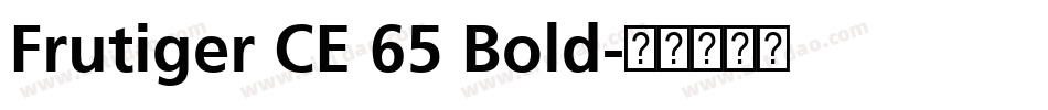 Frutiger CE 65 Bold字体转换
